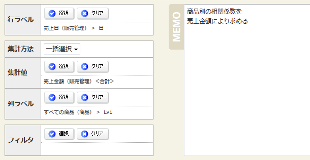 相関の分析結果